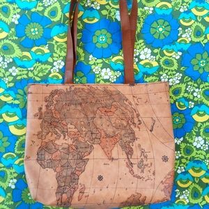 Vintage world maps Tote Bag Shoulder Purse Carry On